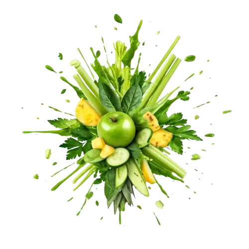 Batido verde juan pulpafresh con piña, manzana verde y roja, apio, pepino, perejil y espinaca